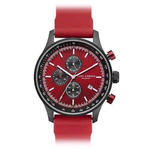 Image of Larsen LW33 sort carbon belagt rustfri stål JS15 quartz med chronograph herre ur, model 133CRRS